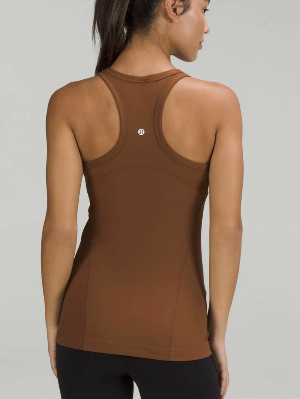 lululemon athletica Brown Racerback Tank Athletic Gym Workout Athleisure